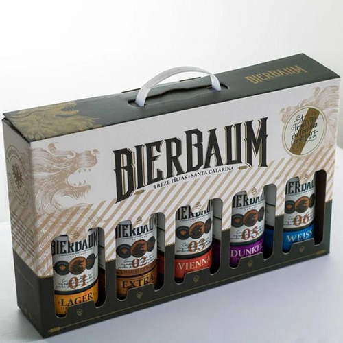 Kit Presente Cerveja Artesanal Bierbaum Maleta Com 5 Estilos