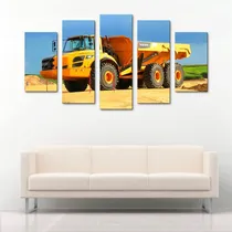 Comprar Cuadro Decorativo Maquinaria Construcción 150x80 Moderno