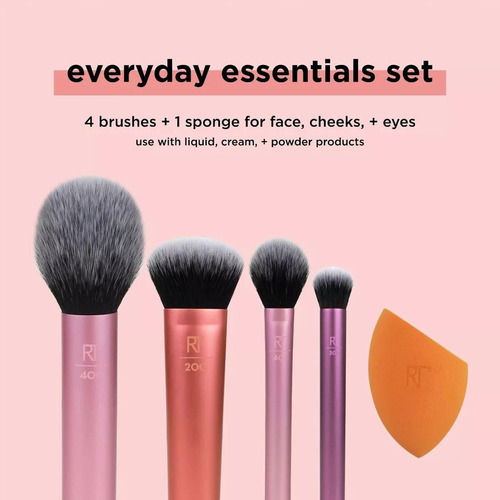. 2024 Real Techniques, Everyday Essentials, Set De Brochas