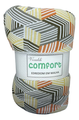 Edredom Queen Estampado Malha 100% Algodão Confort Macia