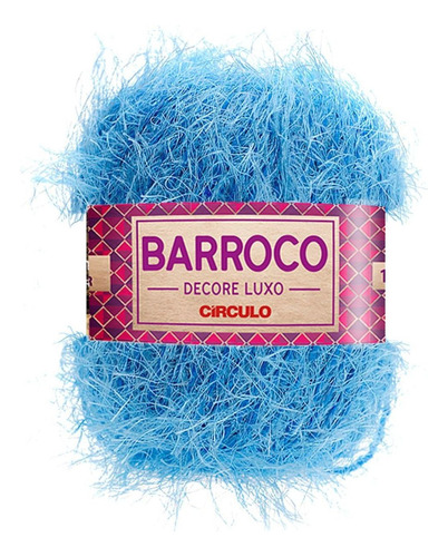 Barbante Barroco Decore Luxo Peludinho Círculo Crochê 280g Cor Oceano