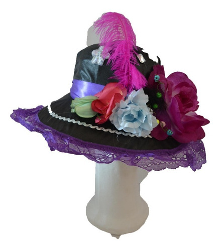 Sombrero Catrina Morado 563 Muertos Halloween