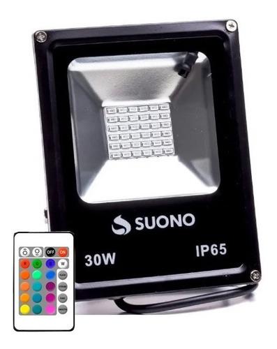 Imagen 1 de 8 de Reflector Led Rgb 30w Exterior Luces Led 16 Colores Efectos