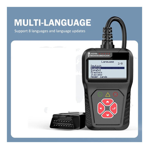 Lector De Códigos De Motor As100 Obd2 Escáner Obd 2