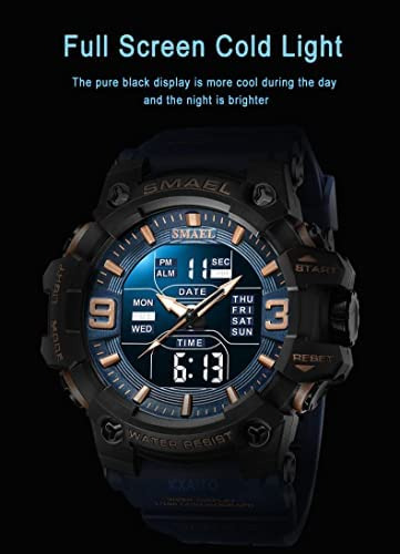 Gosasa Reloj Para Hombre De Cara Grande Militar Multifunción