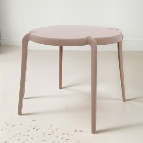 Mesa Clarice Camurça 79 Cm Em Polipropileno Fibra De Vidro