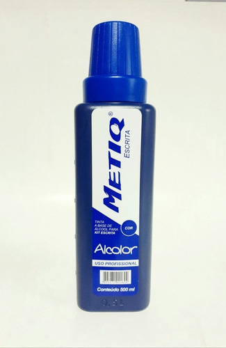 Tinta Metiq Alcolor 500ml Para Cartazes . Cor Azul