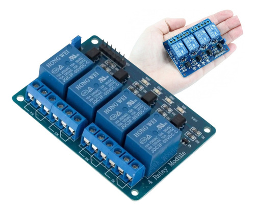 Módulo Relé Rele 4 Canais 5v 10a Para Arduino Pic Automação