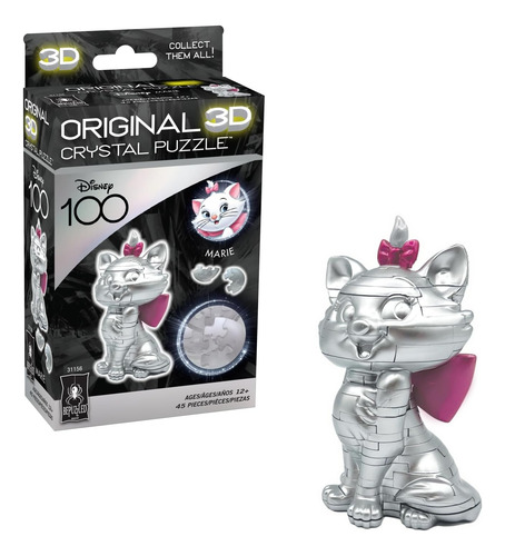 Bepuzzled | Disney Platinum Marie Original 3d Crystal Puzzle