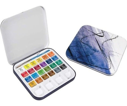 Aquarela Pastilhas D&r Aquafine Lata 24 Cores