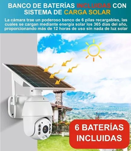 GENERICO Camara Ip Solar Para Seguridad Wifi Exterior Hd 1080p