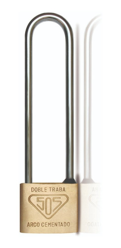 Imagen 1 de 1 de Candado 505 Bronce Macizo 40a6 Con Arco Antirrobo + 3 Llaves