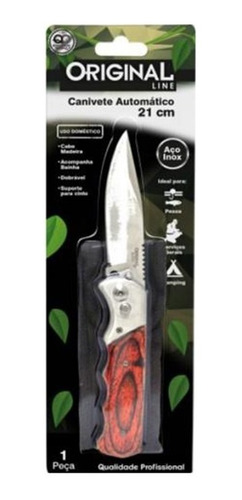 Canivete Automático Esportivo Camping Caça Pesca Bolso Cinto