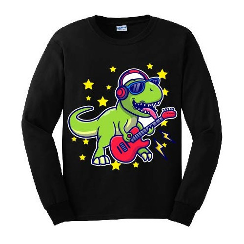 Polera Manga Larga Algodon Dinosarios Niños - Nube Chile