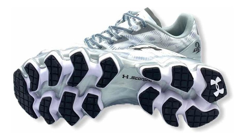 Imagen 5 de 5 de Tenis Under Armour Blanco Gris En Caja