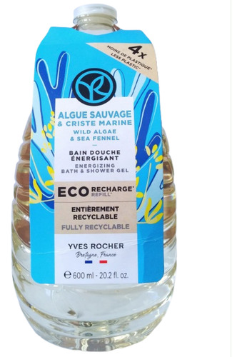 Gel De Ducha Corporal Yves Rocher Alga Salvaje Hinojo Marino