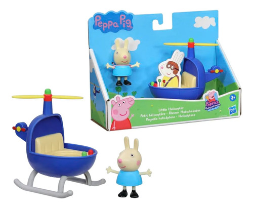 Peppa Pig Adventures Helicoptero + Rebbeca Liebre Hasbro 