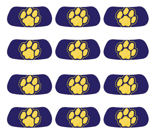 Blue And Gold Single Paw Eyeblacks, 12 Pairs Per Packag...
