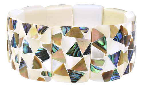 Aeravida Contemporary Confetti Shards Mixed Seashell Mosaic 