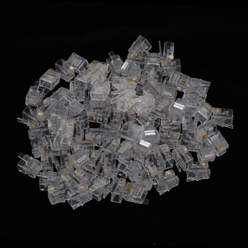 100 Unids Rj11 Rj-11 6p4c Enchufe Modular Cable Conector De
