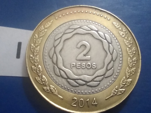 Moneda Año 2014 De Dos 2 Pesos Argentino Moneda Argentina Sc