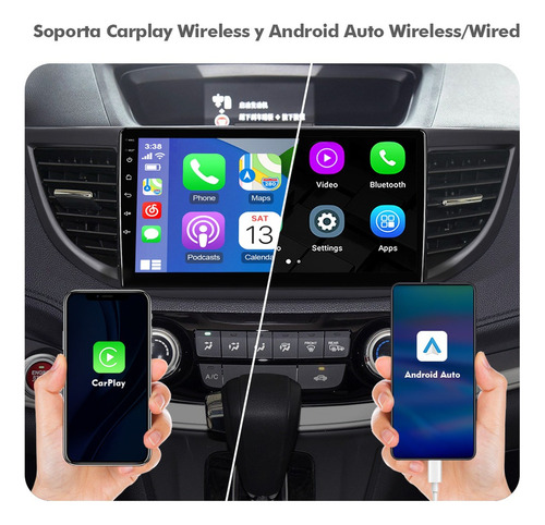 Estéreo 6+128g For Honda/crv/cr-v 2012-2016 4g Qled Carplay