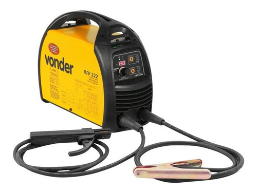 Imagem 1 de 1 de Máquina de solda inverter Vonder RIV 222 amarela 50Hz/60Hz 127V/220V