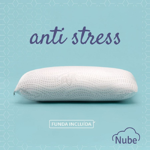 Imagen 1 de 6 de Almohada De Espuma Viscoelastica Nube Antistress 80cm X 45cm