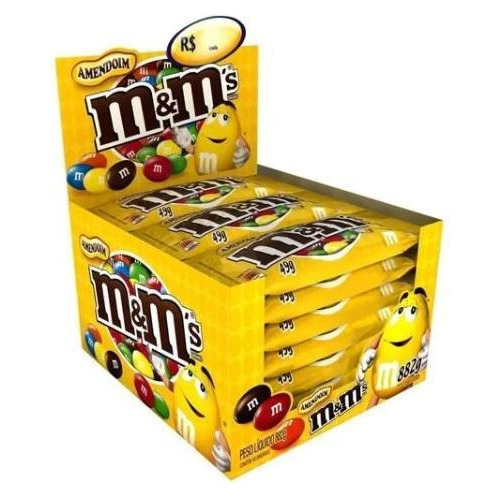 Kit Com 36un M&ms Amendoim 45gr Com 36un - Mars- Chocolate