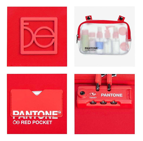 Equipaje Vertical De Cabina 20 PLG Oe X Pantone Roja