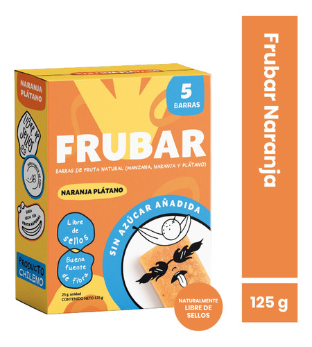 Frubar Barra De Fruta Naranja Plátano (5 Unidades)