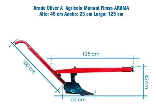 Imagen 6 de 7 de Arado Agrícola Manual Fimsa Arama Acero Forjado