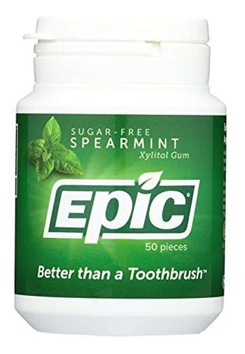 Chicle - Chicle - Epic Dental, Gum Xylitol Spearmint, 50 Cou