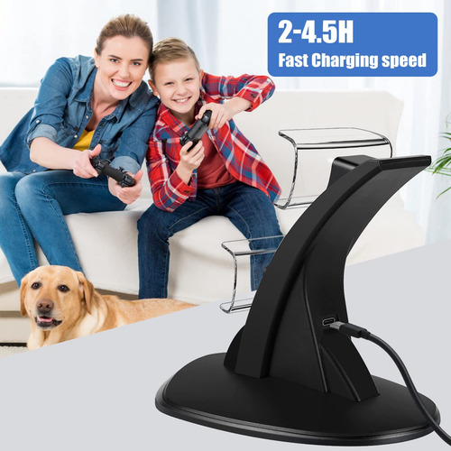 Soporte De Carga Dual Para Playstation 5 Con Cable Tipo C