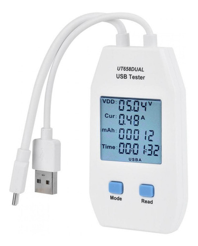 Uni-t Lcd Usb Tester Detector Voltímetro Amperímetro Digital