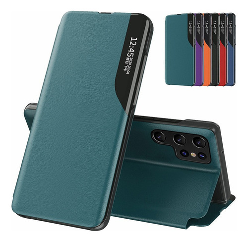 Funda De Cuero Para Samsung Galaxy S23 Plus Ultra Flip