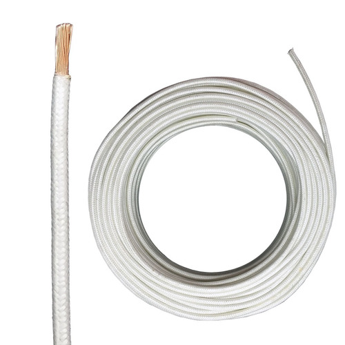 Cable Alta Temperatura 4 Mm Unipolar Fibra Vidrio 100 Metros