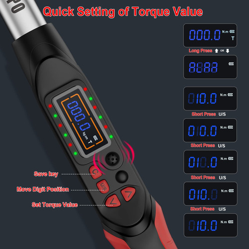 Vanpo Llave Dinamometrica Digital Ajustable Pies-libra In Cw