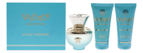 Set De Regalo Perfume Versace Dylan Turquoise Edt De 50 Ml P