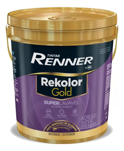 Pintura Int Rekolor Gold Premium Super Lavable Renner 3,2lts
