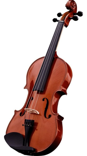 Violino 3/4 Va34 Harmonics Cavalete Ajustável Breu E Estojo Cor Natural