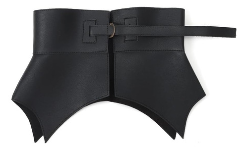 Cinturón Ancho Largo De Cuero Pu Negro Irregular Con Estilo