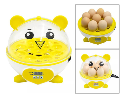 Mini Incubadora De Ovos Giratória De 9 Ovos Chocadeira