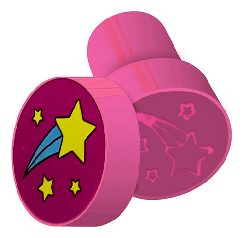 Carimbo Rosa Emoji Estrela Cadente
