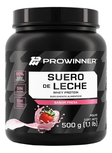 Suero De Leche whey Protein Fresa 500 G Prowinner