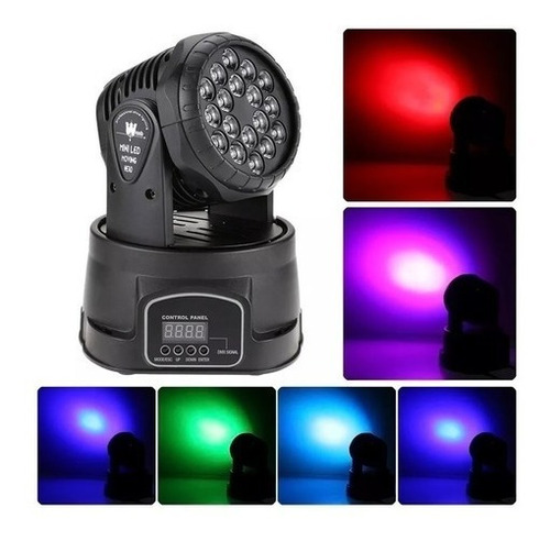 Cabezal Movil 18 Leds Rgbw 3w Spot Led Robot Dmx Fiestas Dj