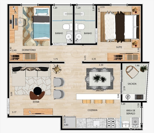 Imagem 4 de 7 de Apartamento Em Vila Bocaina - Mauá - Sp - Av05/172