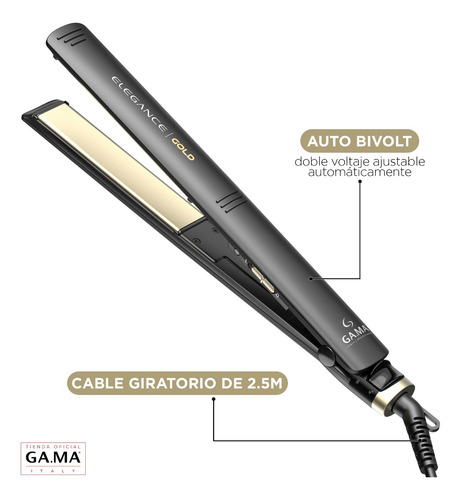 Imagen 5 de 6 de Plancha Alisadora Gama Elegance Gold Oro Líquido