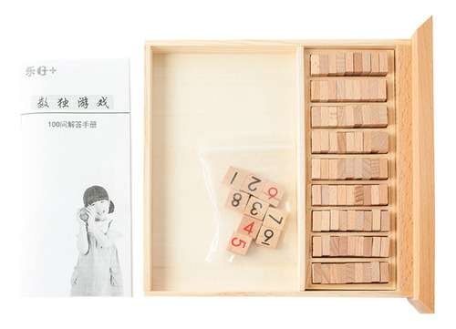 Juego De Sudoku De Madera Con Cajón, Juguete Para Acertijos