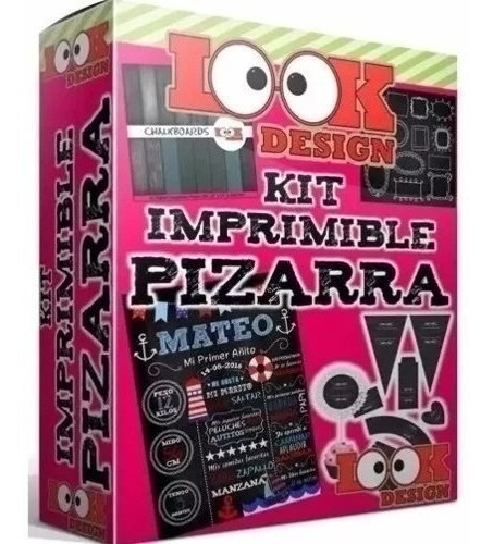 Kit Imprimible Pizarras Pizarrón Candy Bar Tiza Editable Xl